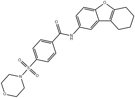 4-morpholin-4-ylsulfonyl-N-(6,7,8,9-tetrahydrodibenzofuran-2-yl)benzamide Struktur