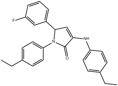 4-(4-ethylanilino)-1-(4-ethylphenyl)-2-(3-fluorophenyl)-2H-pyrrol-5-one Struktur