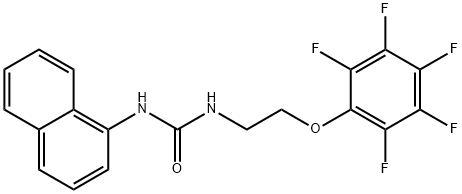 1-naphthalen-1-yl-3-[2-(2,3,4,5,6-pentafluorophenoxy)ethyl]urea Struktur