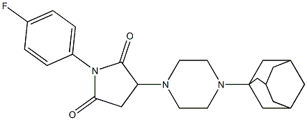 3-[4-(1-adamantyl)piperazin-1-yl]-1-(4-fluorophenyl)pyrrolidine-2,5-dione Struktur