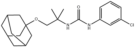 1-[1-(1-adamantyloxy)-2-methylpropan-2-yl]-3-(3-chlorophenyl)urea Struktur