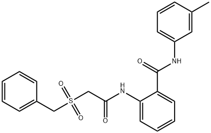 2-[(2-benzylsulfonylacetyl)amino]-N-(3-methylphenyl)benzamide Struktur