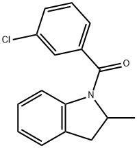 (3-chlorophenyl)-(2-methyl-2,3-dihydroindol-1-yl)methanone Struktur