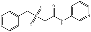 2-benzylsulfonyl-N-pyridin-3-ylacetamide Struktur