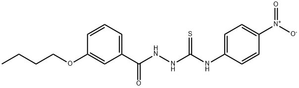 1-[(3-butoxybenzoyl)amino]-3-(4-nitrophenyl)thiourea Struktur