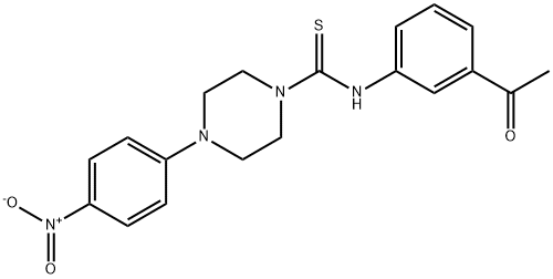 N-(3-acetylphenyl)-4-(4-nitrophenyl)piperazine-1-carbothioamide Struktur