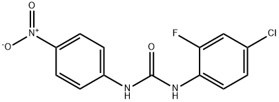 1-(4-chloro-2-fluorophenyl)-3-(4-nitrophenyl)urea Struktur