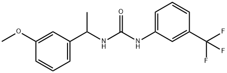 1-[1-(3-methoxyphenyl)ethyl]-3-[3-(trifluoromethyl)phenyl]urea Struktur