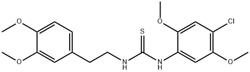 1-(4-chloro-2,5-dimethoxyphenyl)-3-[2-(3,4-dimethoxyphenyl)ethyl]thiourea Struktur