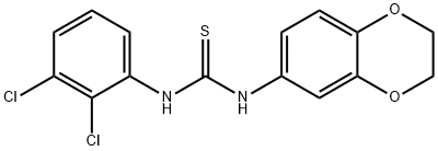 1-(2,3-dichlorophenyl)-3-(2,3-dihydro-1,4-benzodioxin-6-yl)thiourea Struktur