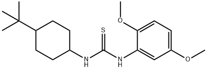 1-(4-tert-butylcyclohexyl)-3-(2,5-dimethoxyphenyl)thiourea Struktur