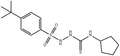 1-[(4-tert-butylphenyl)sulfonylamino]-3-cyclopentylthiourea Struktur