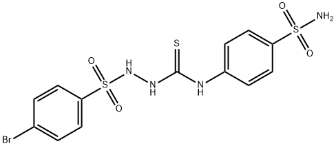 1-[(4-bromophenyl)sulfonylamino]-3-(4-sulfamoylphenyl)thiourea Struktur