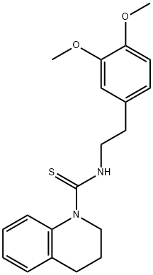 N-[2-(3,4-dimethoxyphenyl)ethyl]-3,4-dihydro-2H-quinoline-1-carbothioamide Struktur