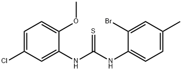 1-(2-bromo-4-methylphenyl)-3-(5-chloro-2-methoxyphenyl)thiourea Struktur