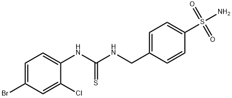 1-(4-bromo-2-chlorophenyl)-3-[(4-sulfamoylphenyl)methyl]thiourea Struktur