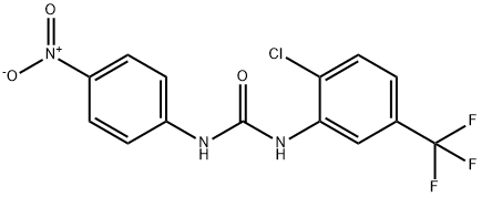 1-[2-chloro-5-(trifluoromethyl)phenyl]-3-(4-nitrophenyl)urea Struktur