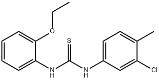 1-(3-chloro-4-methylphenyl)-3-(2-ethoxyphenyl)thiourea Struktur