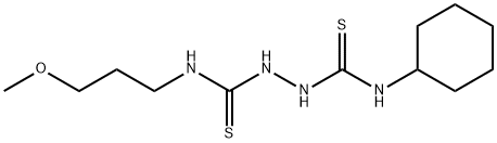 1-cyclohexyl-3-(3-methoxypropylcarbamothioylamino)thiourea Struktur