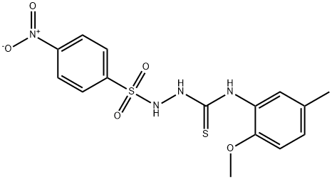 1-(2-methoxy-5-methylphenyl)-3-[(4-nitrophenyl)sulfonylamino]thiourea Struktur