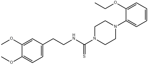 N-[2-(3,4-dimethoxyphenyl)ethyl]-4-(2-ethoxyphenyl)piperazine-1-carbothioamide Struktur