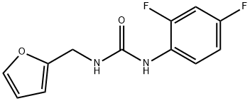 1-(2,4-difluorophenyl)-3-(furan-2-ylmethyl)urea Struktur