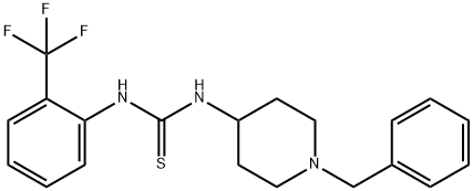 1-(1-benzylpiperidin-4-yl)-3-[2-(trifluoromethyl)phenyl]thiourea Struktur