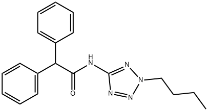 N-(2-butyltetrazol-5-yl)-2,2-diphenylacetamide Struktur