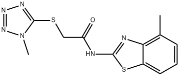 N-(4-methyl-1,3-benzothiazol-2-yl)-2-(1-methyltetrazol-5-yl)sulfanylacetamide Struktur