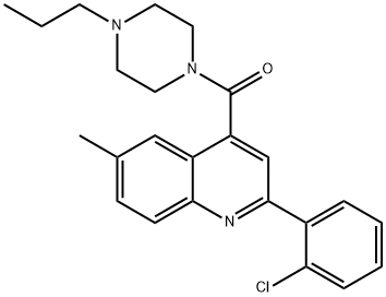 [2-(2-chlorophenyl)-6-methylquinolin-4-yl]-(4-propylpiperazin-1-yl)methanone Struktur