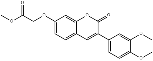 methyl 2-[3-(3,4-dimethoxyphenyl)-2-oxochromen-7-yl]oxyacetate Struktur