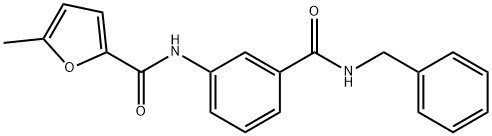 N-[3-(benzylcarbamoyl)phenyl]-5-methylfuran-2-carboxamide Struktur