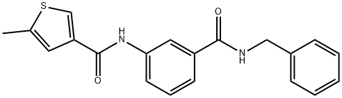 N-[3-(benzylcarbamoyl)phenyl]-5-methylthiophene-3-carboxamide Struktur