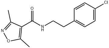 N-[2-(4-chlorophenyl)ethyl]-3,5-dimethyl-1,2-oxazole-4-carboxamide Struktur