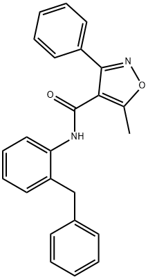 N-(2-benzylphenyl)-5-methyl-3-phenyl-1,2-oxazole-4-carboxamide Struktur