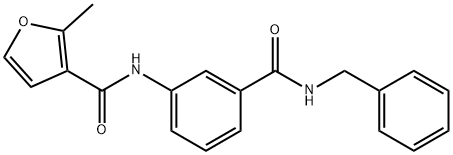 N-[3-(benzylcarbamoyl)phenyl]-2-methylfuran-3-carboxamide Struktur