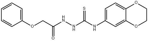 1-(2,3-dihydro-1,4-benzodioxin-6-yl)-3-[(2-phenoxyacetyl)amino]thiourea Struktur