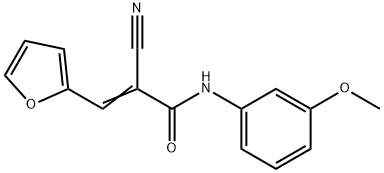 (E)-2-cyano-3-(furan-2-yl)-N-(3-methoxyphenyl)prop-2-enamide Struktur