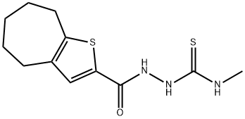 1-methyl-3-(5,6,7,8-tetrahydro-4H-cyclohepta[b]thiophene-2-carbonylamino)thiourea Struktur