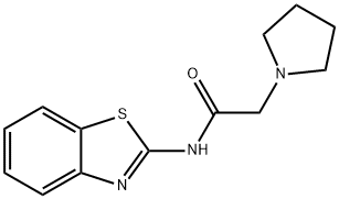 N-(1,3-benzothiazol-2-yl)-2-pyrrolidin-1-ylacetamide Struktur