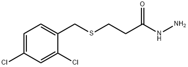 3-[(2,4-dichlorophenyl)methylsulfanyl]propanehydrazide Struktur