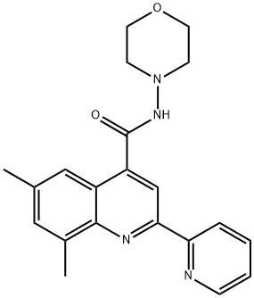 6,8-dimethyl-N-morpholin-4-yl-2-pyridin-2-ylquinoline-4-carboxamide Struktur