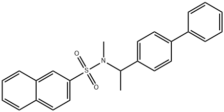 N-methyl-N-[1-(4-phenylphenyl)ethyl]naphthalene-2-sulfonamide Struktur