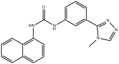 1-[3-(4-methyl-1,2,4-triazol-3-yl)phenyl]-3-naphthalen-1-ylurea Struktur