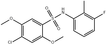 4-chloro-N-(3-fluoro-2-methylphenyl)-2,5-dimethoxybenzenesulfonamide Struktur