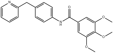 3,4,5-trimethoxy-N-[4-(pyridin-2-ylmethyl)phenyl]benzamide Struktur