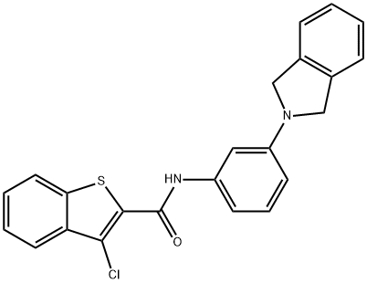 3-chloro-N-[3-(1,3-dihydroisoindol-2-yl)phenyl]-1-benzothiophene-2-carboxamide Struktur