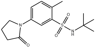 N-tert-butyl-2-methyl-5-(2-oxopyrrolidin-1-yl)benzenesulfonamide Struktur