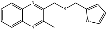 2-(furan-2-ylmethylsulfanylmethyl)-3-methylquinoxaline Struktur