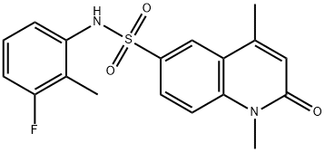 N-(3-fluoro-2-methylphenyl)-1,4-dimethyl-2-oxoquinoline-6-sulfonamide Struktur